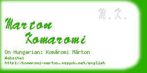 marton komaromi business card
